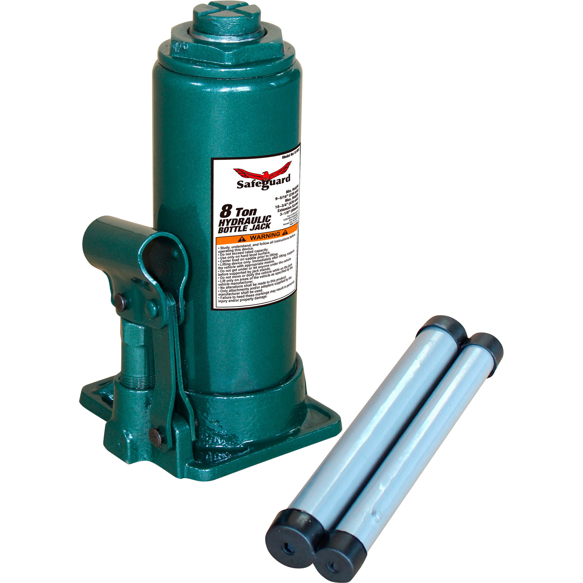 JET 2 Ton Hydraulic Bottle Jack, JHJ-2 - JT9-453301